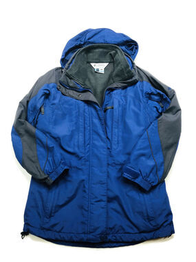 Columbia Sportswear Parka Jacket Women's Size Small Blue w/Zip Out Liner & Hood
